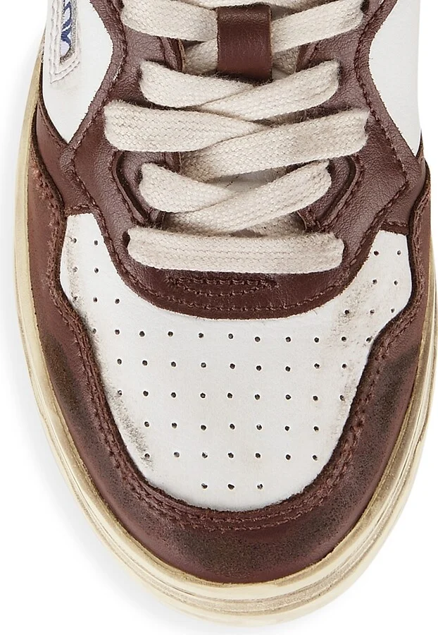 Women's Super Vintage Low Sneakers - White Brown - Size 5 - Image 4