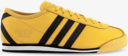 Womens Super Yellow Dark Brown Italia 70S Leather Low-Top Trainers 7.5