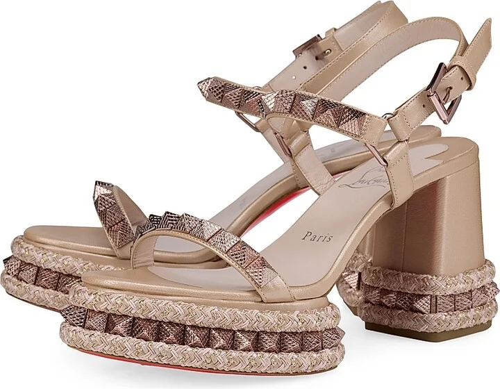 Women's Superaclou 85MM Leather Sandals - Leche - Size 4 - Image 2