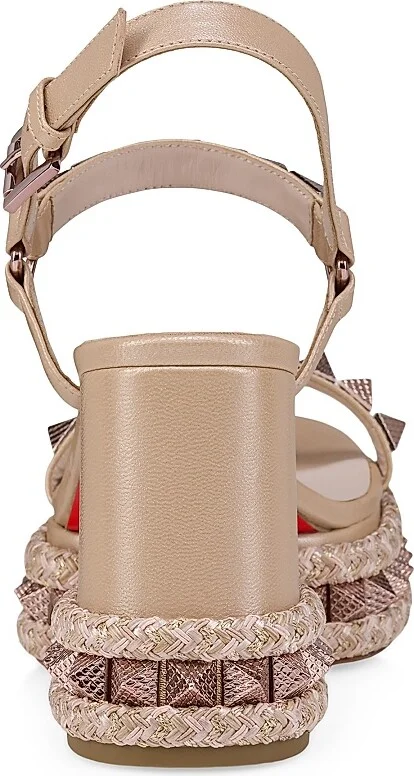 Women's Superaclou 85MM Leather Sandals - Leche - Size 4 - Image 3
