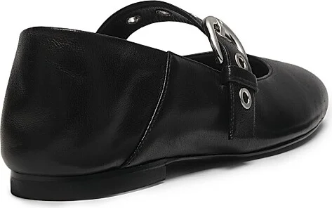 Women's Supermoto Leather Mary Jane Flats - Black - Size 10 - Image 3