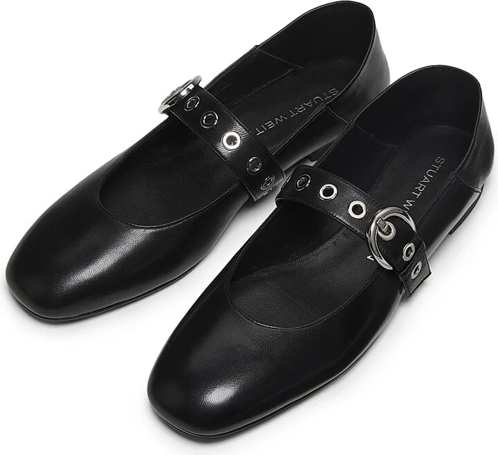 Women's Supermoto Leather Mary Jane Flats - Black - Size 10 - Image 4