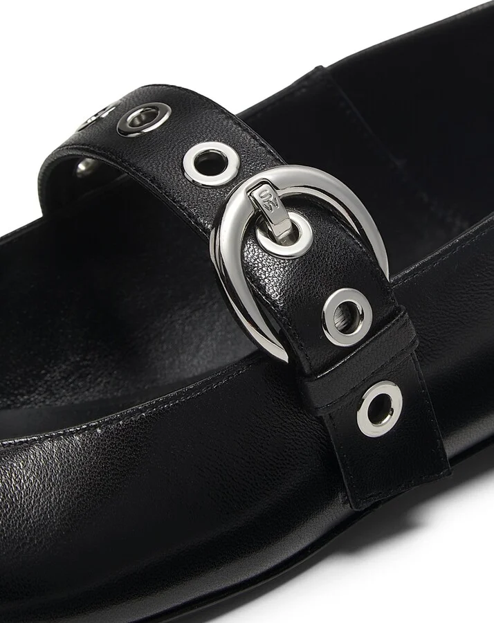 Women's Supermoto Leather Mary Jane Flats - Black - Size 10 - Image 5