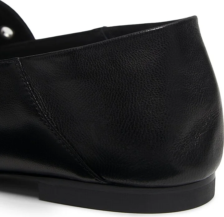 Women's Supermoto Leather Mary Jane Flats - Black - Size 10 - Image 6