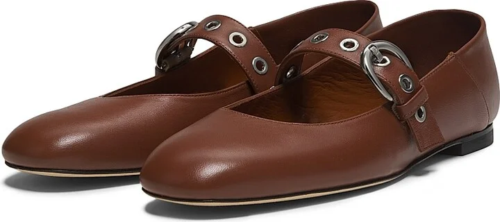 Women's Supermoto Leather Mary Jane Flats - Black - Size 10 - Image 7