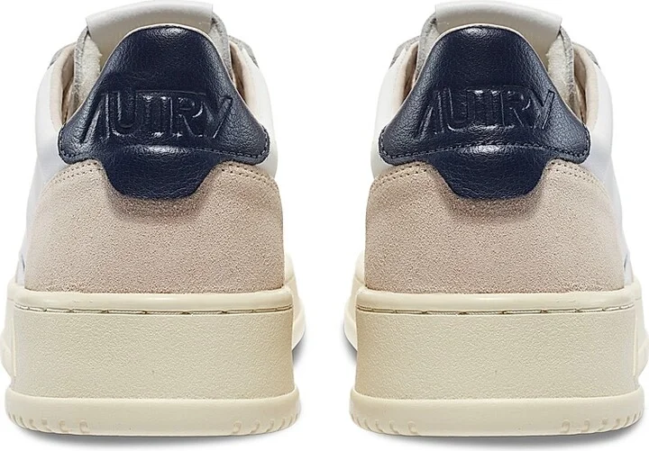 Women's Supreme Vintage Low-Top Sneakers - White Navy - Size 5 - Image 3