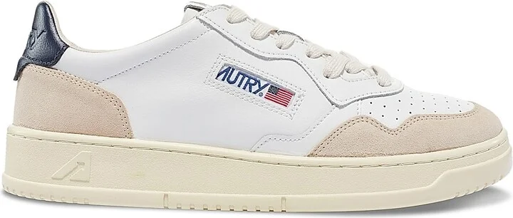 Women's Supreme Vintage Low-Top Sneakers - White Navy - Size 5
