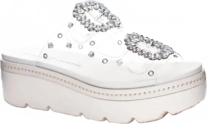 Women's Surf Clear Vinyl Sandals In White