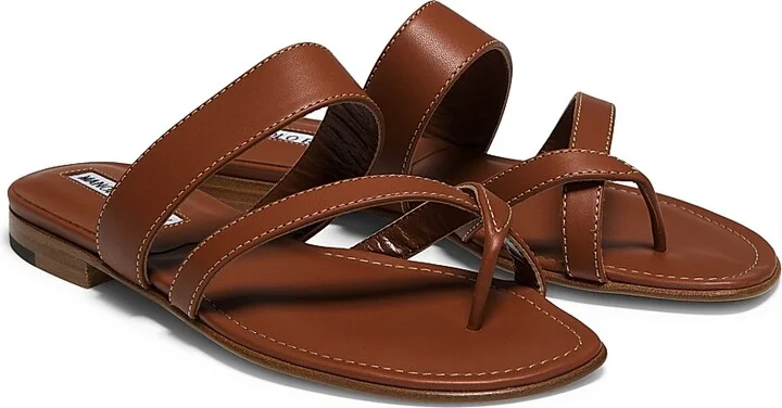Women's Susa Leather Thong Sandals - Black - Size 6 - Image 8