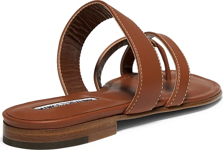 Women's Susa Leather Thong Sandals - Black - Size 6 - Image 9