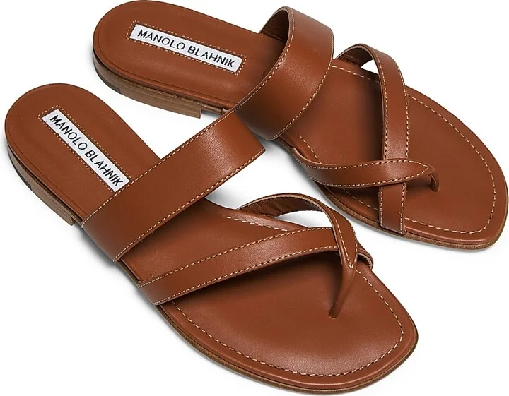 Women's Susa Leather Thong Sandals - Black - Size 6 - Image 10