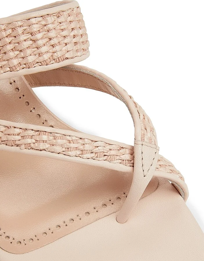 Women's Susa Woven Leather Heeled Sandals - Light Beige - Size 6 - Image 6