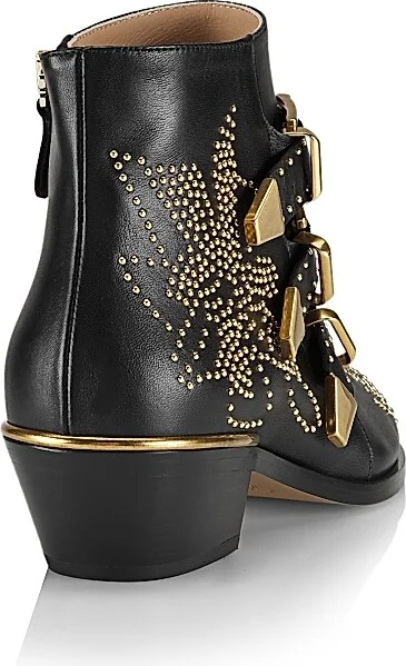 Women's Susanna Studded Leather Ankle Boots - Black - Size 5 - Image 3