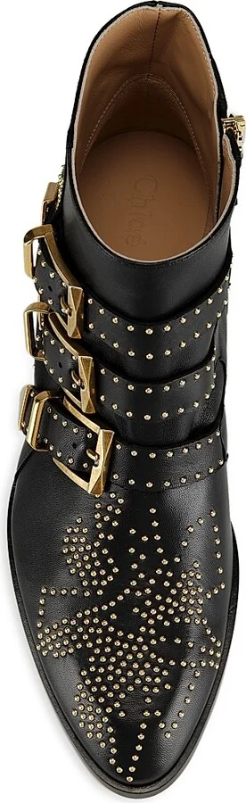 Women's Susanna Studded Leather Ankle Boots - Black - Size 5 - Image 5