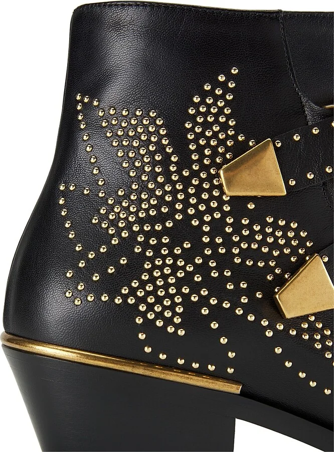Women's Susanna Studded Leather Ankle Boots - Black - Size 5 - Image 6