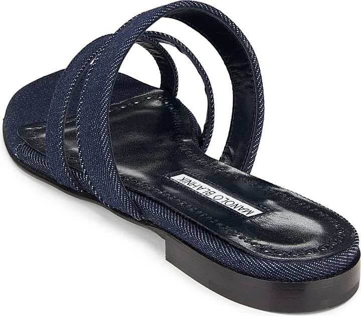 Women's Susaperf Cotton Flat Sandals - Navy Denim - Size 10 - Image 3