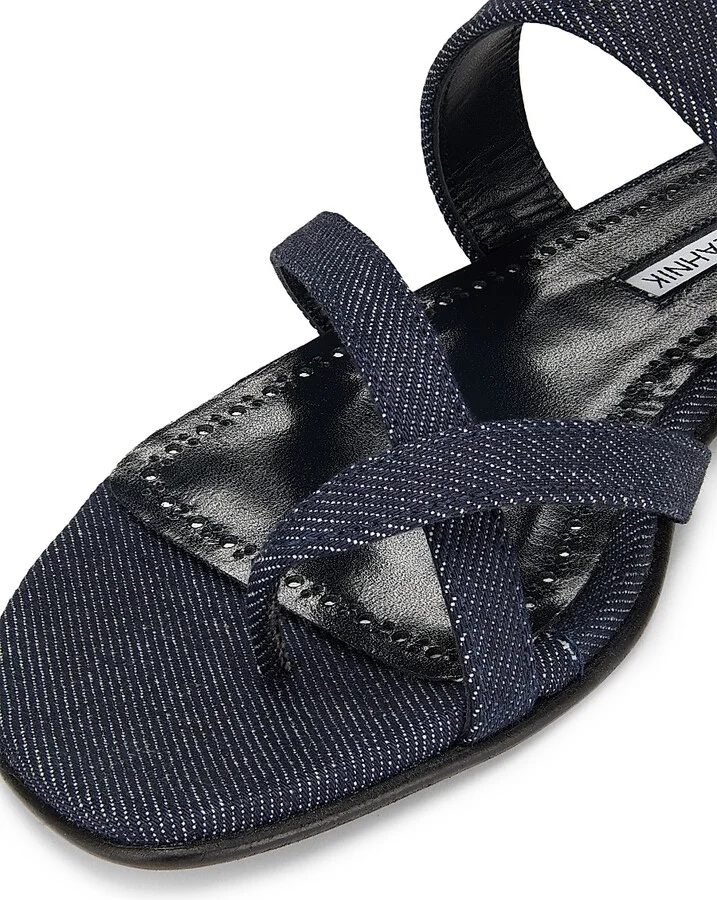 Women's Susaperf Cotton Flat Sandals - Navy Denim - Size 10 - Image 5
