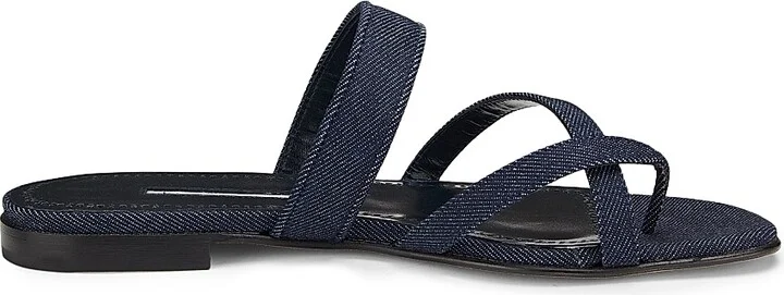 Women's Susaperf Cotton Flat Sandals - Navy Denim - Size 10 - Image 6