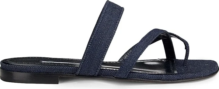 Women's Susaperf Cotton Flat Sandals - Navy Denim - Size 10