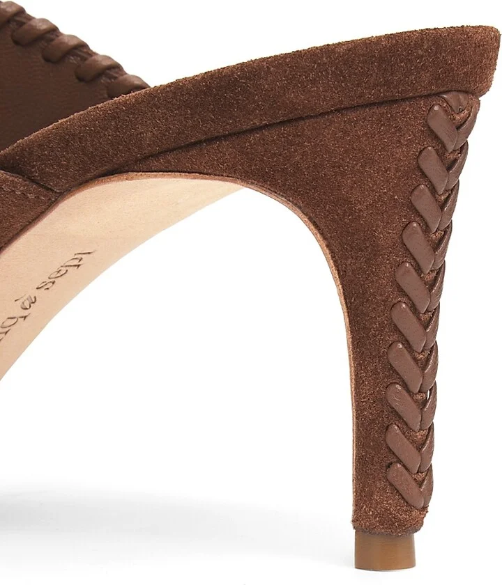 Women's Sutton 70MM Suede Whipstitch Sandals - Black Brown Sugar - Size 5 - Image 10
