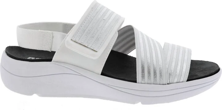 Women's Sutton Sandal - Ww Width In White/silver