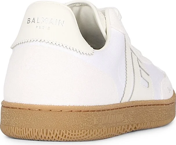 Women's Swan Leather & Suede Low-Top Sneakers - Blanc - Size 10 - Image 3
