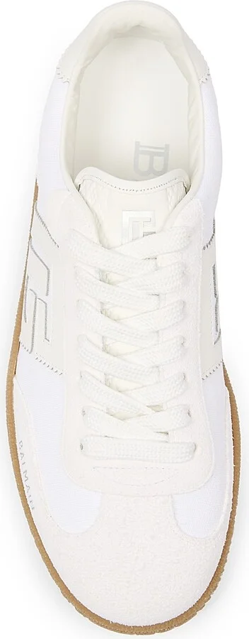 Women's Swan Leather & Suede Low-Top Sneakers - Blanc - Size 10 - Image 4