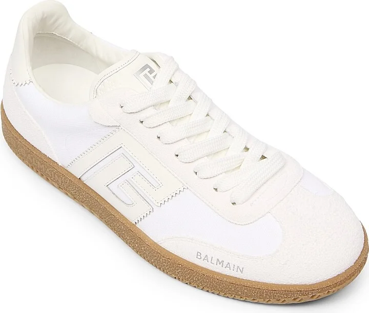 Women's Swan Leather & Suede Low-Top Sneakers - Blanc - Size 10 - Image 5