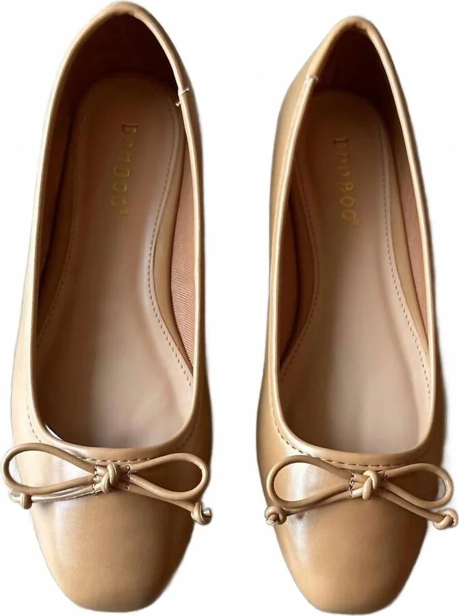 Women's Sweep Bow Ballet Flat In Brown