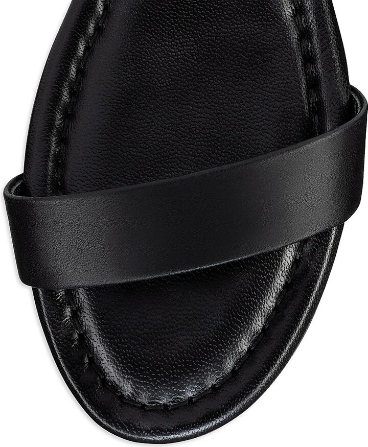 Women's Sweet Jane Nappa Leather Flat Sandals - Black - Size 5.5 - Image 4