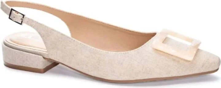 Women's Sweetie Slingback Linen In Natural