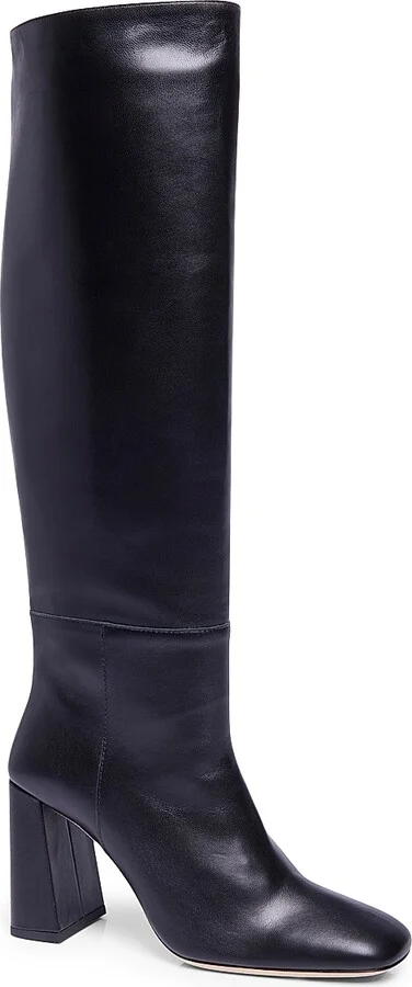 Women's Syd 95MM Leather Block-Heel Boots - Black - Size 5 - Image 2