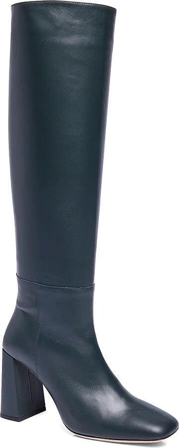 Women's Syd 95MM Leather Block-Heel Boots - Black - Size 5 - Image 3