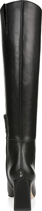 Women's Sylvia 70MM Wide-Calf Leather Boots - Black - Size 9.5 - Image 3