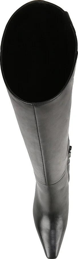 Women's Sylvia 70MM Wide-Calf Leather Boots - Black - Size 9.5 - Image 4