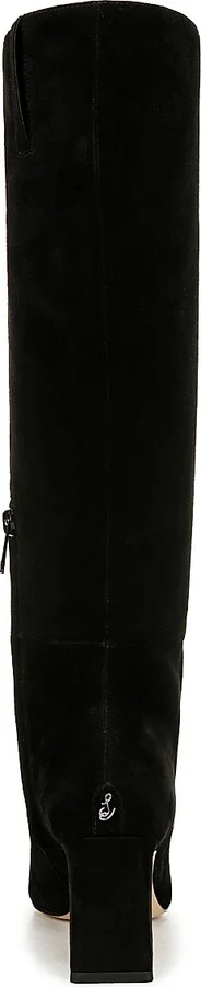 Women's Sylvia 70MM Wide-Calf Suede Boots - Black - Size 6.5 - Image 3