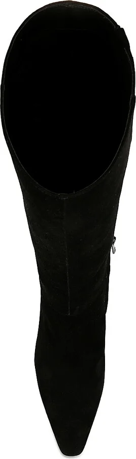 Women's Sylvia 70MM Wide-Calf Suede Boots - Black - Size 6.5 - Image 4