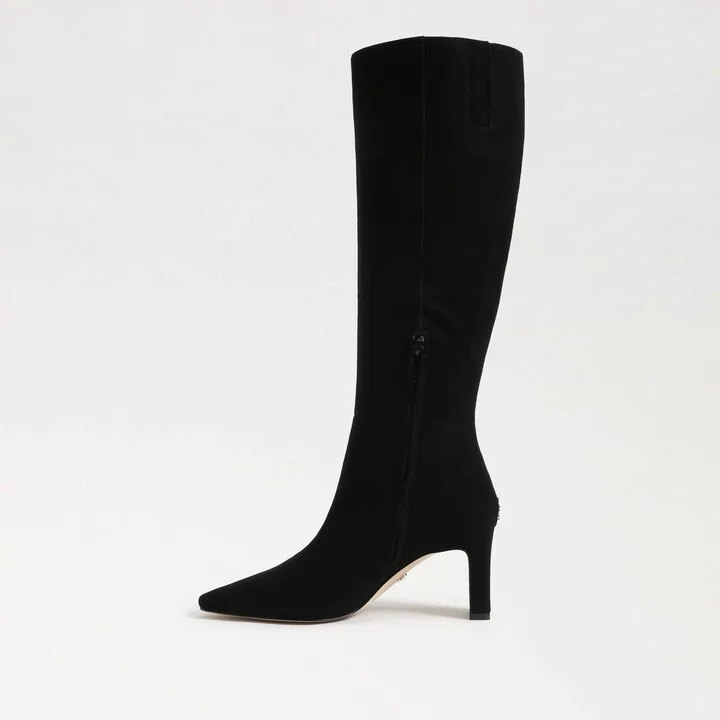 Women's Sylvia Knee High Boot In Black Suede