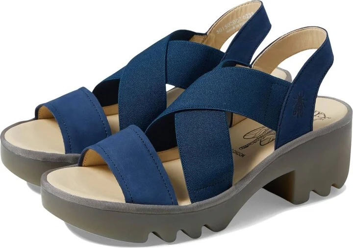 Women's Taji502Fly Leather Slingback Sandal In Blue