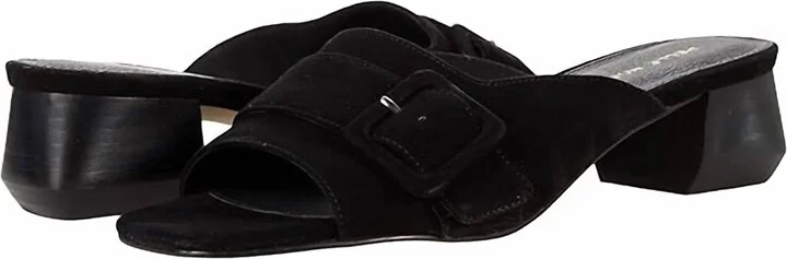 Women's Tala Suede Block Heel Sandals In Black
