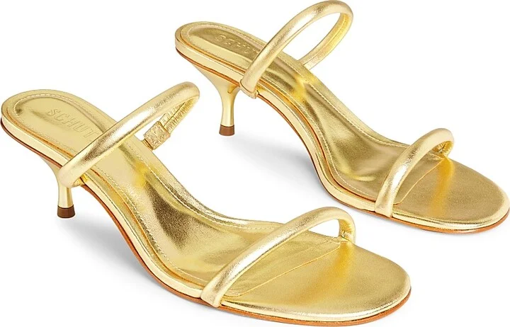 Women's Taliah Metallic Leather Sandals - Gold - Size 5 - Image 2