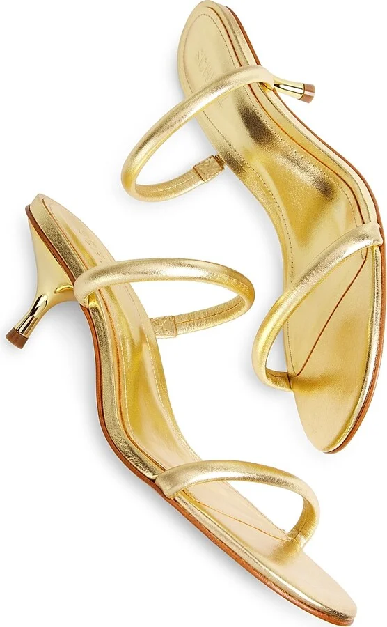 Women's Taliah Metallic Leather Sandals - Gold - Size 5 - Image 6