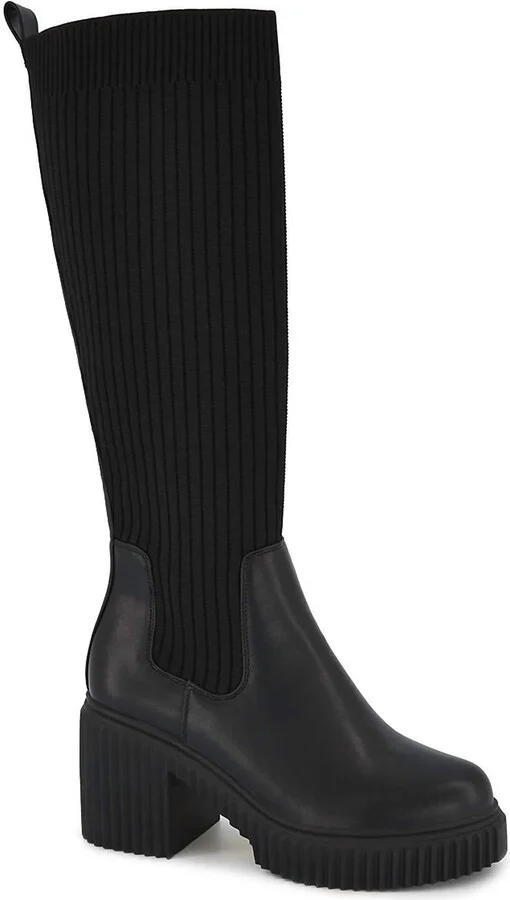 Women's Tall Sock Boots In Black