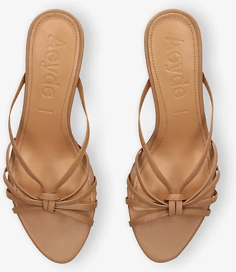 Womens Tan Abby Leather Heeled Mules Eur 42/ 9 Uk Women - Image 2