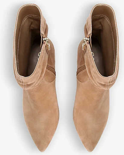 Womens Tan Admire Slouchy Pointed-Toe Suede Ankle Boots Eur 40 / 7 Uk Women - Image 2