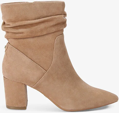 Womens Tan Admire Slouchy Pointed-Toe Suede Ankle Boots Eur 40 / 7 Uk Women