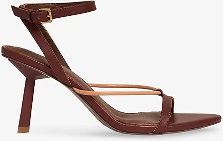 Womens Tan Ashley Leather Heeled Sandals Eur 36 / 3 Uk Women