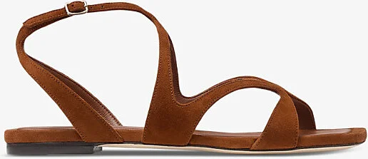 Womens Tan Ayla Suede Flat Sandals Eur 36.5 / 3.5 Uk Women