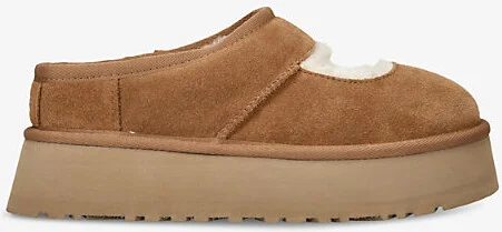 Womens Tan Bea Suede Mary-Jane Slippers Eur 36 / 3 Uk Women