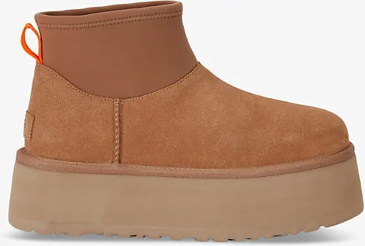 Womens Tan Classic Mini Dipper Suede Boots Eur 38/5 Uk Women